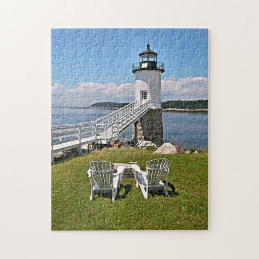Robinson Point Lighthouse, Isle Au Haut, Maine Puzzle (Vertikal)