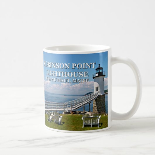 Robinson Point Lighthouse, Isle Au Haut, Maine Tas Kaffeetasse (Rechts)