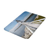 Robinson Point Lighthouse, Maine Large Bath Mat Badematte (Schrägansicht)