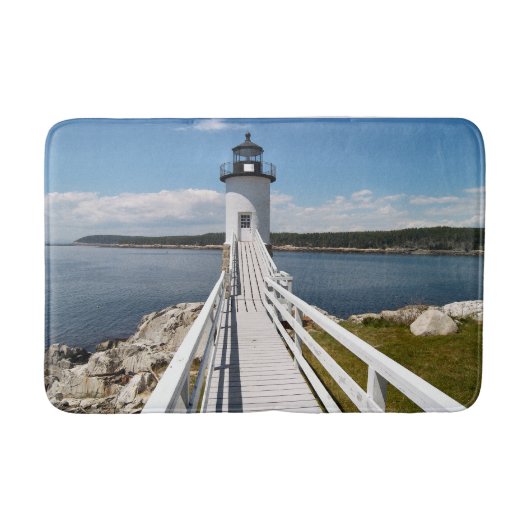 Robinson Point Lighthouse, Maine Large Bath Mat Badematte (Vorderseite)