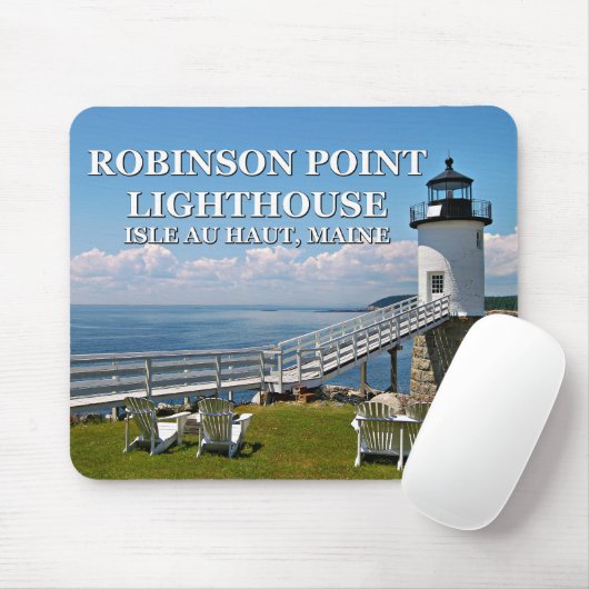 Robinson Point Lighthouse, Maine Mousepad (Mit Mouse)
