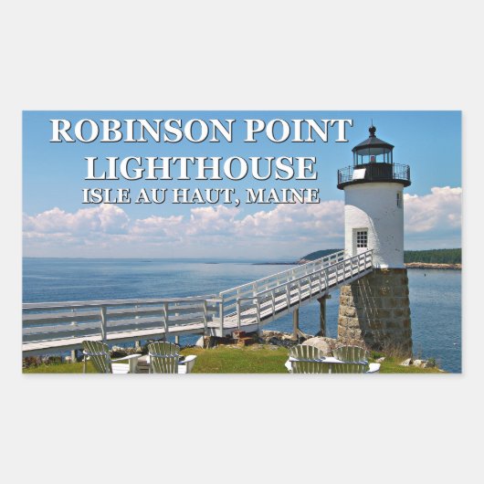 Robinson Point Lighthouse, Maine Stickers (Vorderseite)