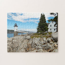 Robinson-Punkt-Leuchtturm, Insel-Au Haut, Maine Puzzle