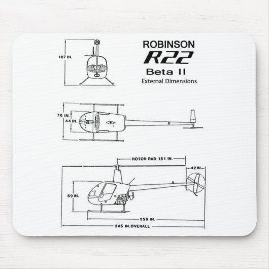 Robinson R22 Mousepad (Vorne)