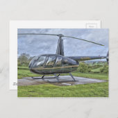 Robinson R44 Hubschrauber Postkarte (Vorne/Hinten)