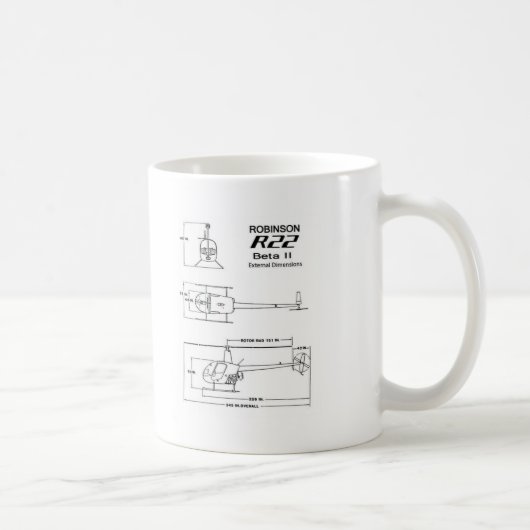 Robinson R-22 Kaffeetasse (Rechts)