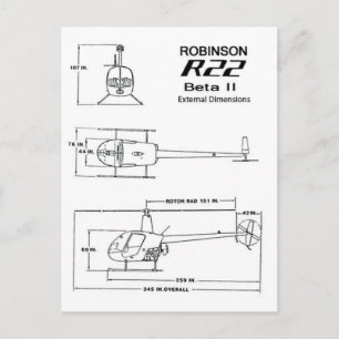 Robinson R-22 Postkarte