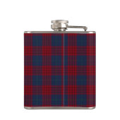 Robinson Tartan Monogram Navy Blue und Red Kariert Flachmann (Rückseite)