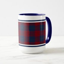 Robinson Tartan Navy Blau und Rot Kariert