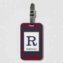 Robinson Tartan Navy Kariertes Muster Blau und Rot