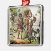 Robinson und sein Mann Freitag Silbernes Ornament (Links)