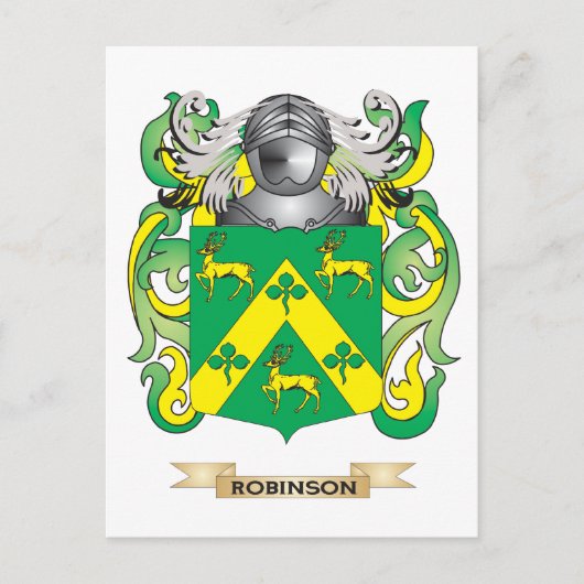 Robinson-Wappen (Familienwappen) Postkarte (Vorderseite)
