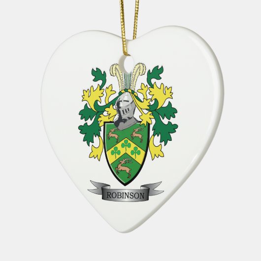 Robinson-Wappen Keramik Ornament (Links)