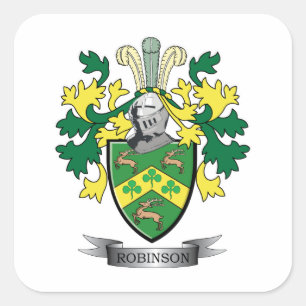 Robinson-Wappen Quadratischer Aufkleber