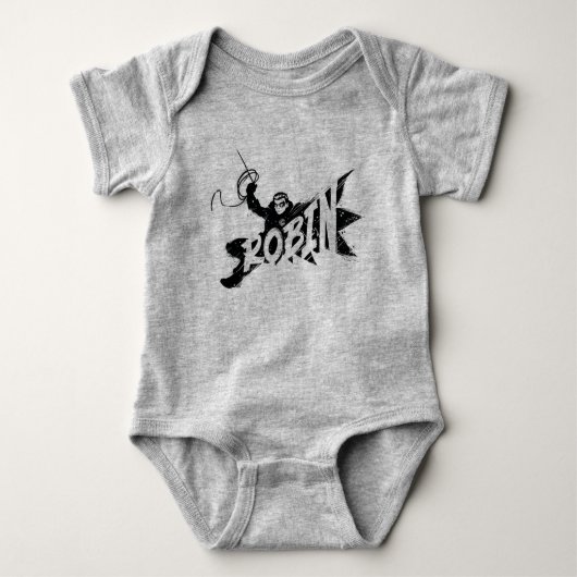Robintusche-Pinsel-Name Baby Strampler (Vorderseite)