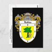 Robles Coat of Arms (Mantled) Postkarte (Vorne/Hinten)