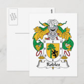 Robles Familienwappen Postkarte (Vorne/Hinten)
