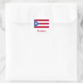 Robles Puerto Rico Flag Runder Aufkleber (Tasche)
