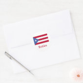 Robles Puerto Rico Flag Runder Aufkleber (Umschlag)