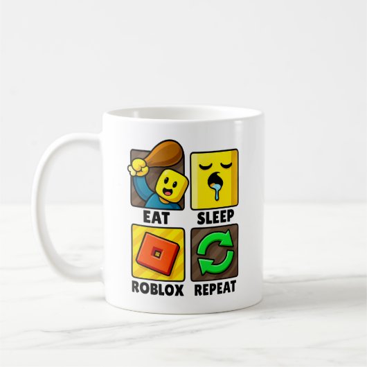 Roblox Eat Sleep Repeat Funny Gamer Kaffeetasse (Links)