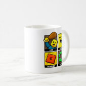 Roblox Eat Sleep Repeat Funny Gamer Kaffeetasse (VorderseiteRechts)