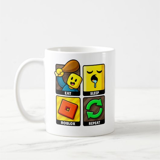 Roblox Eat Sleep Repeat Funny Gamer Kaffeetasse (Links)
