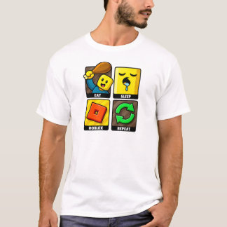 Roblox Essen Schlafen Wiederholen Lustiger Gamer T-Shirt