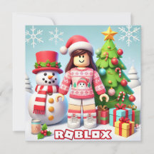 Robloxos klassische Weihnachtskarte für Kinder