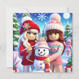 Robloxo's Teen Girls Hübsche Weihnachtskarte Feiertagskarte