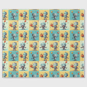 Robo Birthday Geschenkpapier (Flach)