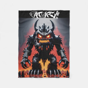 Robo-Block-Monster-Blanket Fleecedecke