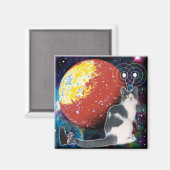 Robo-Cat Hobo Magnet (Vorderseite/Rückseite)