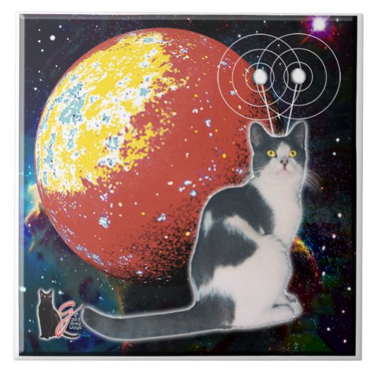 Robo-Cat Hobo Tile Fliese (Vorderseite)