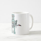 Robo-Gitarrist Mug Kaffeetasse (VorderseiteRechts)