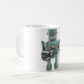Robo-Gitarrist Mug Kaffeetasse (Vorderseite Links)