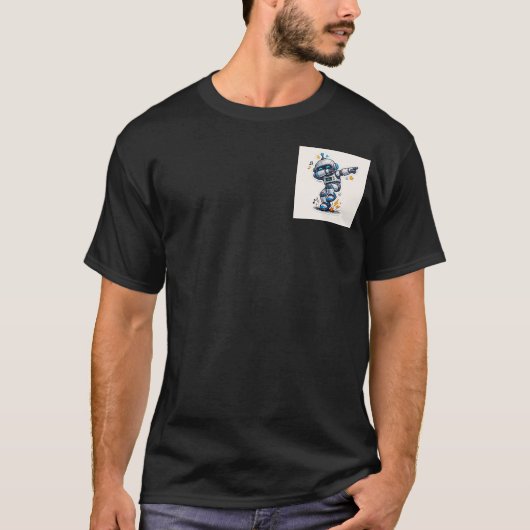 Robo-Groove: The Dancing Droid Sticker T-Shirt (Vorderseite)
