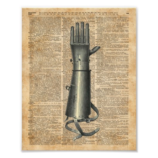 Robo Hand, Artifical Arm Dictionary Art Fotodruck (Vorne)