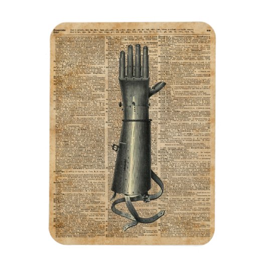 Robo Hand, Artifical Arm Dictionary Art Magnet (Vertikal)