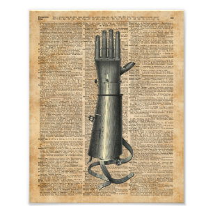 Robo Hand, künstliche Arm-Wörterbuch-Kunst Fotodruck