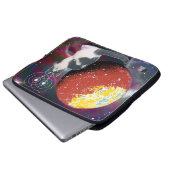 Robo-Kat-Hobo Laptopschutzhülle (Vorne Knopf)