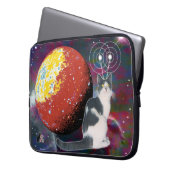 Robo-Kat-Hobo Laptopschutzhülle (Vorderseite Links)
