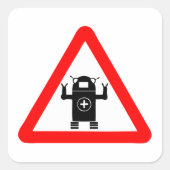Robo Medic Sign Medical Care Square Aufkleber (Vorderseite)