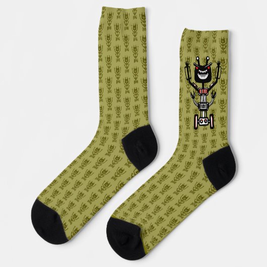 Robo Monster Socken (Linkes Detail)