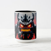Robo-Monster-Tasse Zweifarbige Tasse (Mittel)
