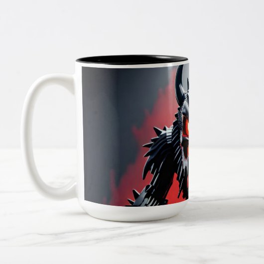 Robo-Monster-Tasse Zweifarbige Tasse (Links)