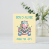 Robo-Nurse Postkarte (Stehend Vorderseite)