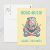 Robo-Nurse Postkarte (Vorne/Hinten)