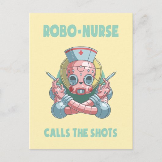 Robo-Nurse Postkarte (Vorderseite)