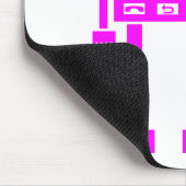 Robo Phone - Magenta auf Weiß Mousepad (Ecke)