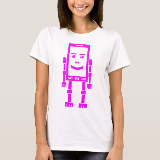 Robo Phone - Magenta T-Shirt (Vorderseite)